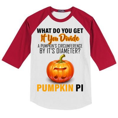 Pumpkin Pi Math Teacher Pun Kids Colorblock Raglan Jersey