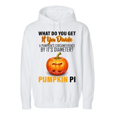 Pumpkin Pi Math Teacher Pun Garment-Dyed Fleece Hoodie