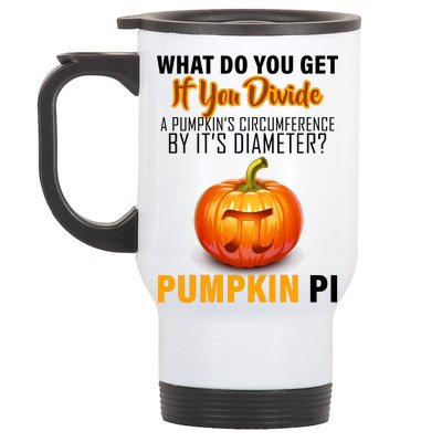 Pumpkin Pi Math Teacher Pun Stainless Steel Travel Mug