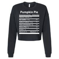 Pumpkin Pie Nutritional Facts Funny Thanksgiving Cropped Pullover Crew