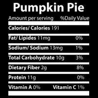 Pumpkin Pie Nutritional Facts Funny Thanksgiving Cropped Pullover Crew