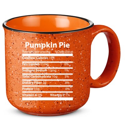 Pumpkin Pie Nutritional Facts Funny Thanksgiving 15oz Campfire Ceramic Mug