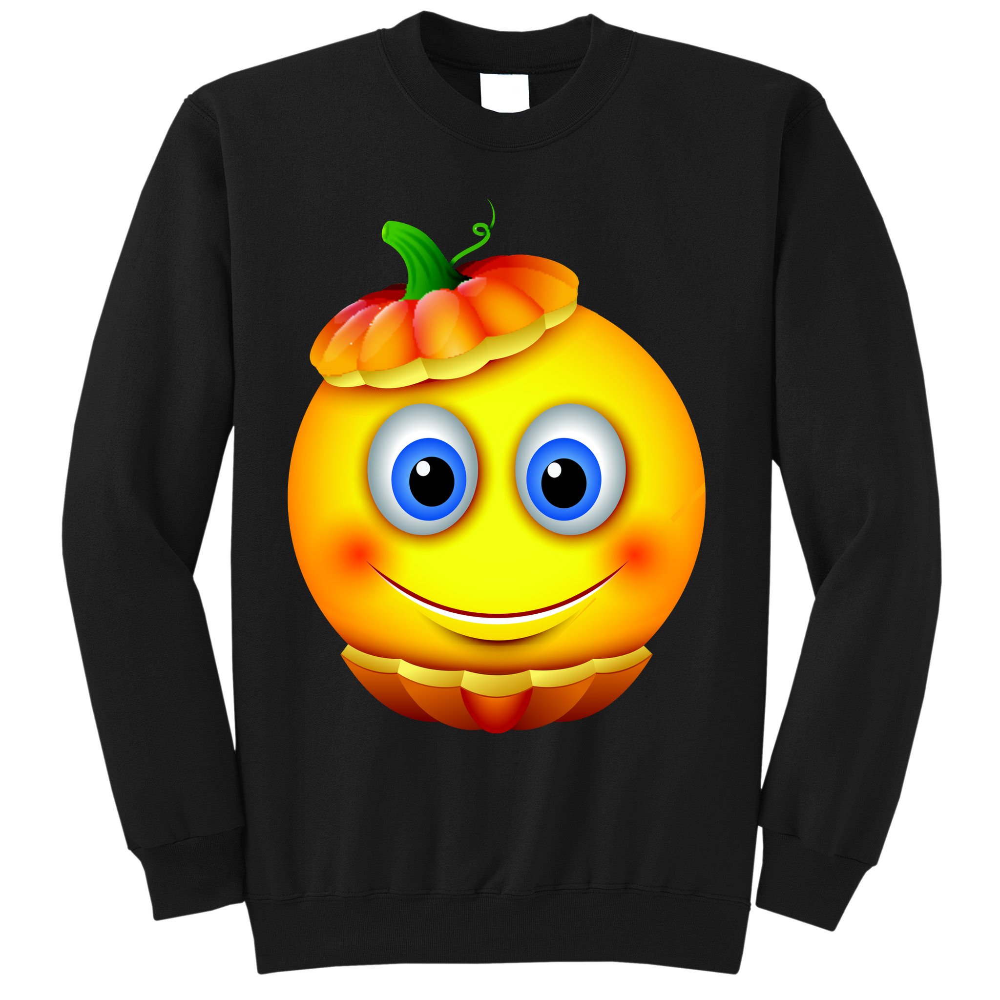 Pumpkin Smiley Emoji Sweatshirt