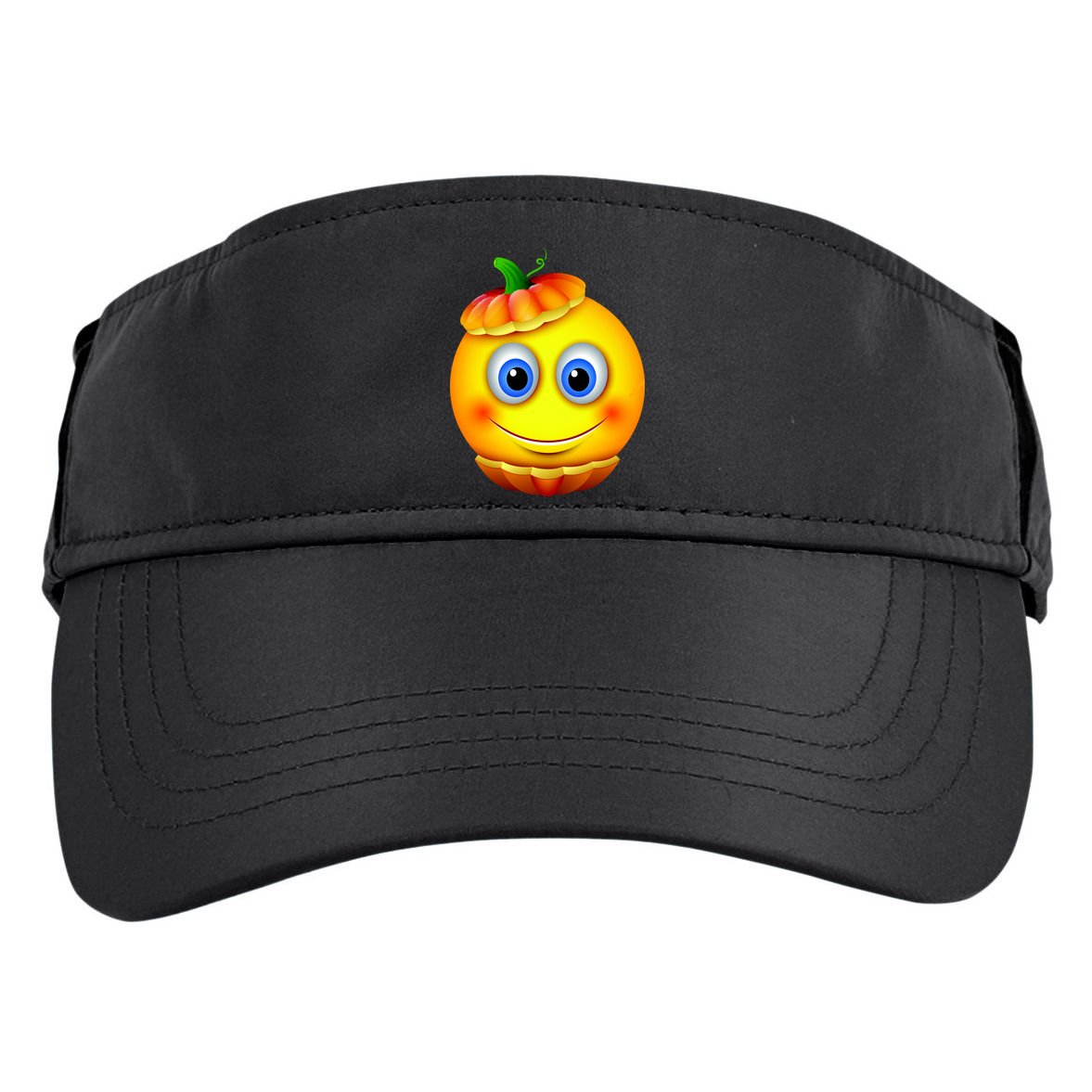 Pumpkin Smiley Emoji Adult Drive Performance Visor