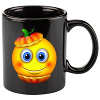 Pumpkin Smiley Emoji 11oz C Handle Ceramic Mug