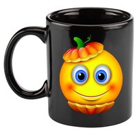 Pumpkin Smiley Emoji 11oz C Handle Ceramic Mug
