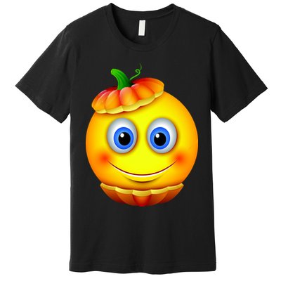 Pumpkin Smiley Emoji Premium T-Shirt