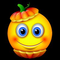 Pumpkin Smiley Emoji Tie-Dye T-Shirt