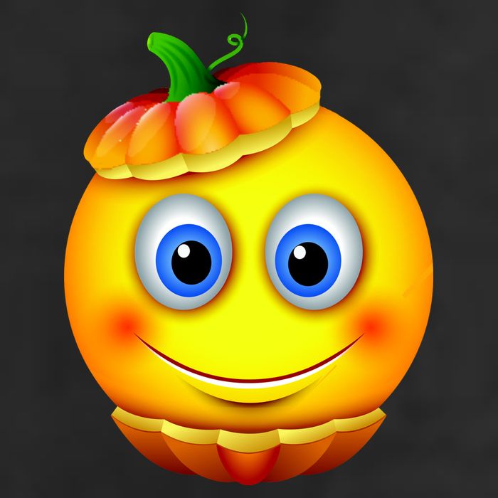 Pumpkin Smiley Emoji Trucker Hat