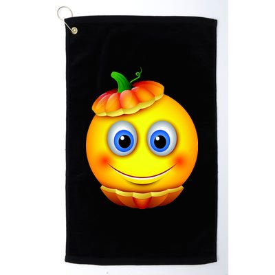 Pumpkin Smiley Emoji Platinum Collection Golf Towel