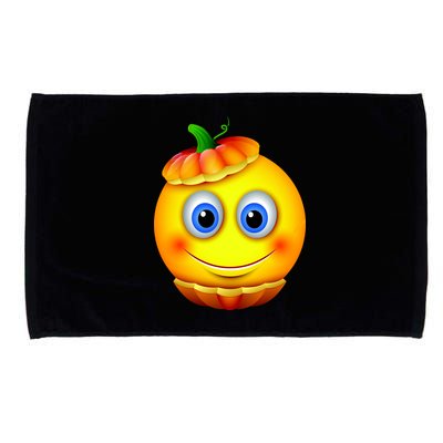 Pumpkin Smiley Emoji Microfiber Hand Towel