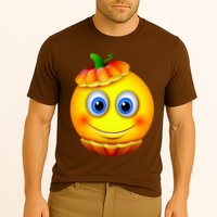 Pumpkin Smiley Emoji Cooling Performance Crew T-Shirt