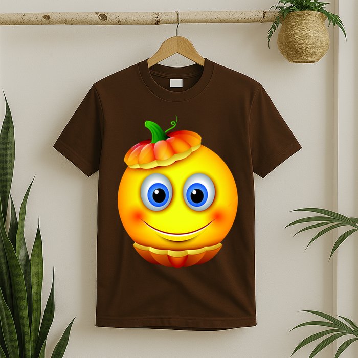 Pumpkin Smiley Emoji T-Shirt