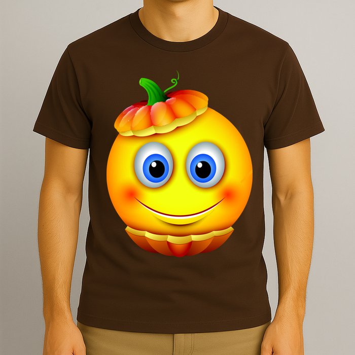 Pumpkin Smiley Emoji T-Shirt
