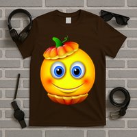 Pumpkin Smiley Emoji T-Shirt
