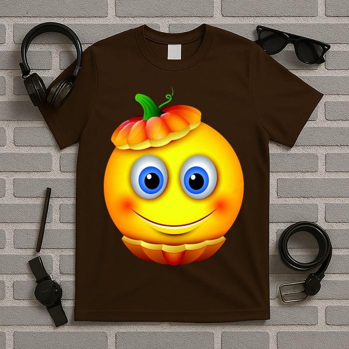 Pumpkin Smiley Emoji T-Shirt