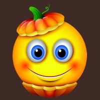Pumpkin Smiley Emoji T-Shirt
