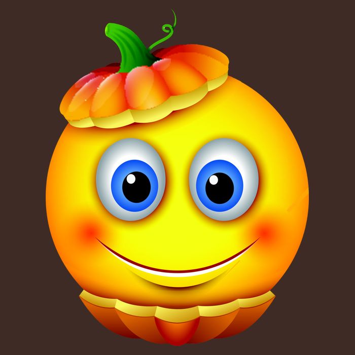 Pumpkin Smiley Emoji T-Shirt