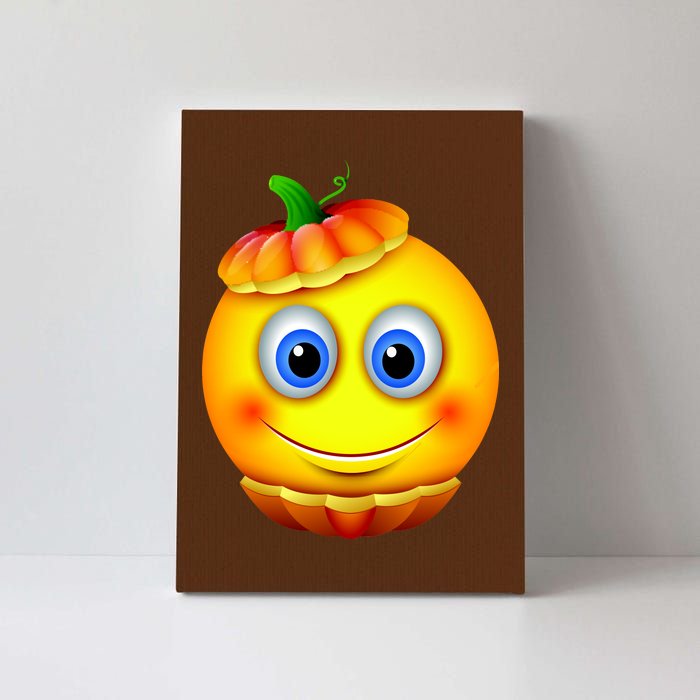 Pumpkin Smiley Emoji Canvas