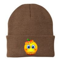 Pumpkin Smiley Emoji Knit Cap Winter Beanie