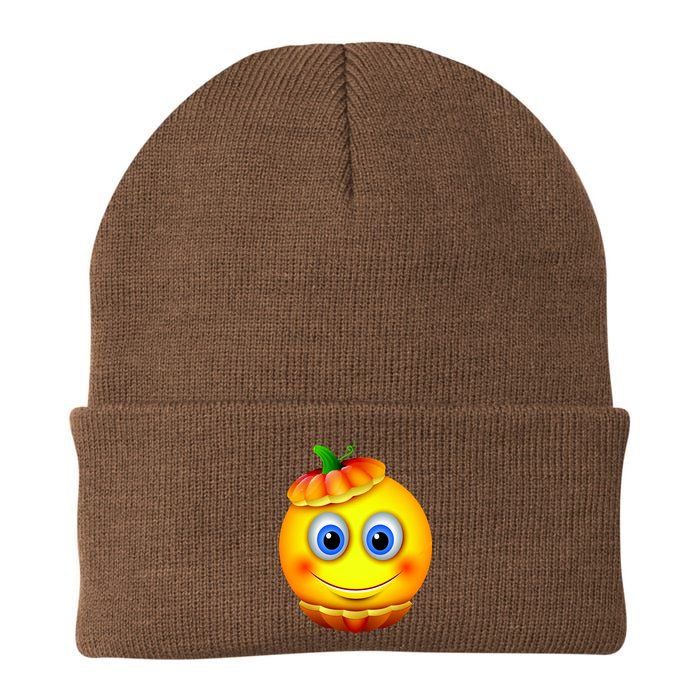 Pumpkin Smiley Emoji Knit Cap Winter Beanie