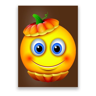 Pumpkin Smiley Emoji Poster