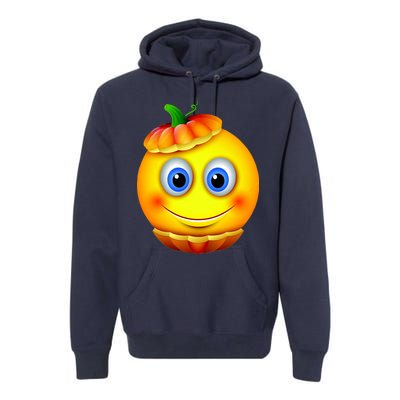 Pumpkin Smiley Emoji Premium Hoodie