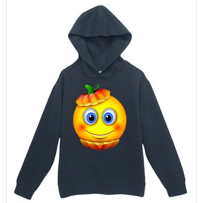 Pumpkin Smiley Emoji Urban Pullover Hoodie