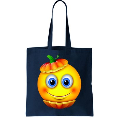 Pumpkin Smiley Emoji Tote Bag