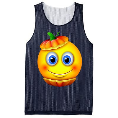 Pumpkin Smiley Emoji Mesh Reversible Basketball Jersey Tank