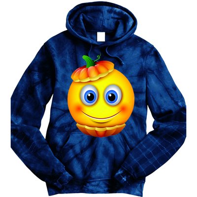 Pumpkin Smiley Emoji Tie Dye Hoodie