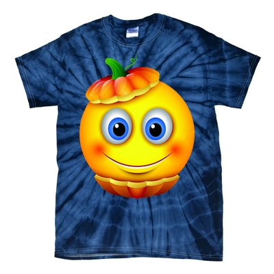 Pumpkin Smiley Emoji Tie-Dye T-Shirt