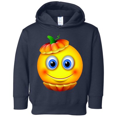 Pumpkin Smiley Emoji Toddler Hoodie