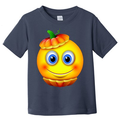 Pumpkin Smiley Emoji Toddler T-Shirt