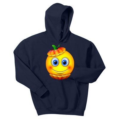 Pumpkin Smiley Emoji Kids Hoodie