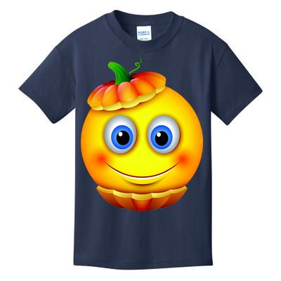 Pumpkin Smiley Emoji Kids T-Shirt