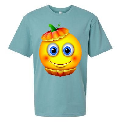 Pumpkin Smiley Emoji Sueded Cloud Jersey T-Shirt