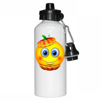 Pumpkin Smiley Emoji Aluminum Water Bottle 