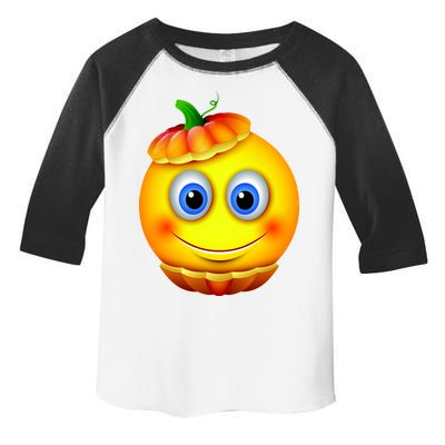 Pumpkin Smiley Emoji Toddler Fine Jersey T-Shirt