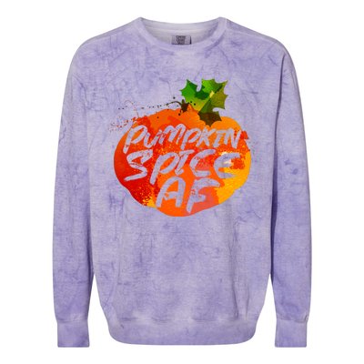 Pumpkin Spice AF Colorblast Crewneck Sweatshirt