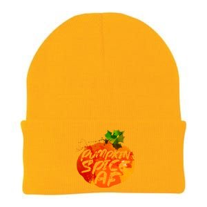 Pumpkin Spice AF Knit Cap Winter Beanie