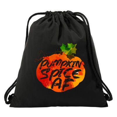 Pumpkin Spice AF Drawstring Bag