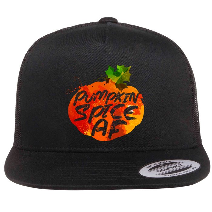 Pumpkin Spice AF Flat Bill Trucker Hat