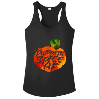 Pumpkin Spice AF Ladies PosiCharge Competitor Racerback Tank