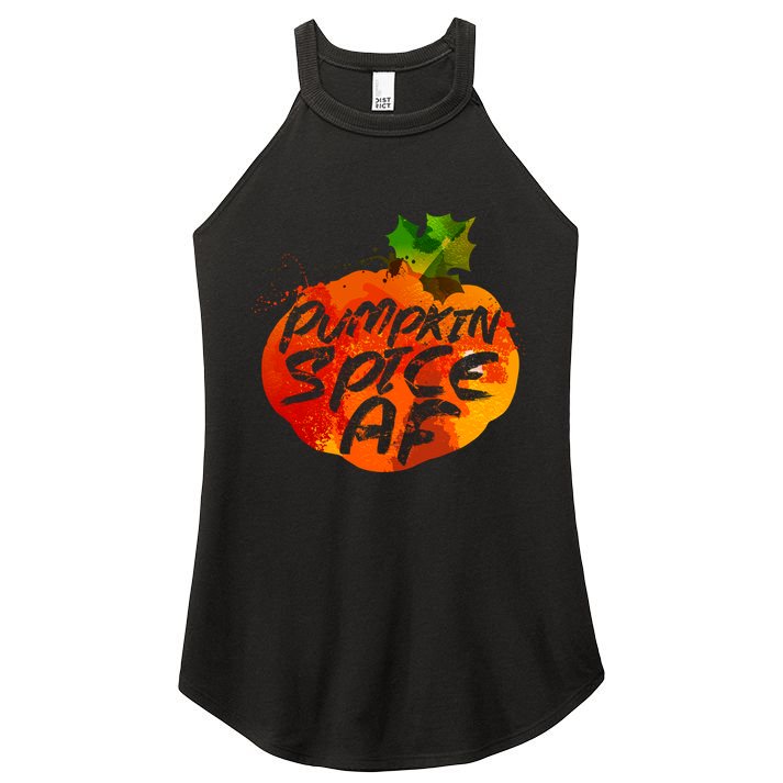 Pumpkin Spice AF Women's Perfect Tri Rocker Tank