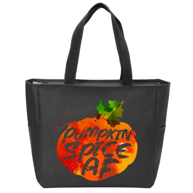 Pumpkin Spice AF Zip Tote Bag