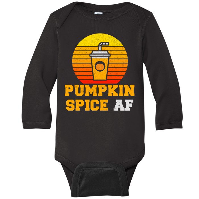 Pumpkin Spice AF1 Baby Long Sleeve Bodysuit