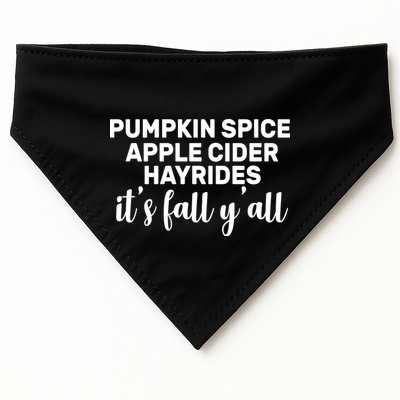 Pumpkin Spice It's Fall Y'all USA-Made Doggie Bandana