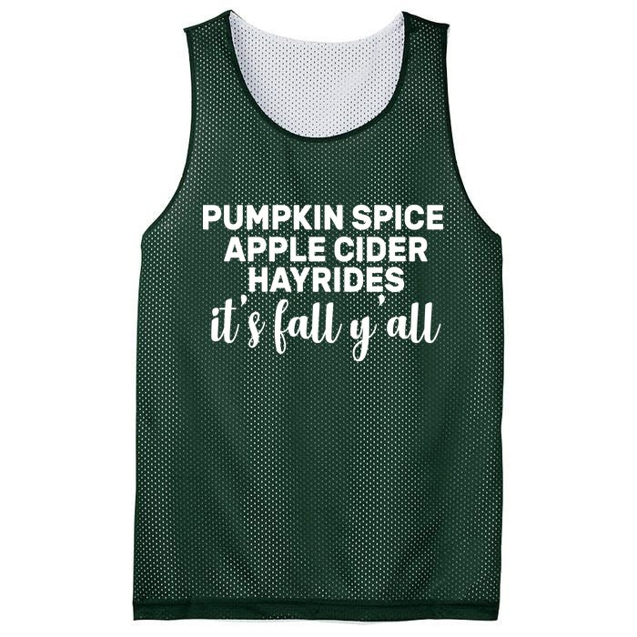  Pumpkin Spice It's Fall Y'all Mesh Reversible Basketball Jersey Tank