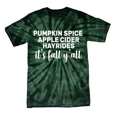  Pumpkin Spice It's Fall Y'all Tie-Dye T-Shirt